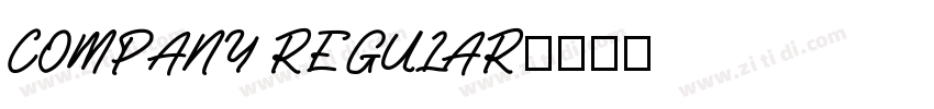 COMPANY REGULAR字体转换